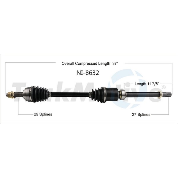 Surtrack Axle Cv Axle Shaft, Ni-8632 NI-8632 - main